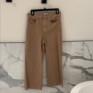 Ag Adriano Goldschmied Tan Cropped Jeans Anessa